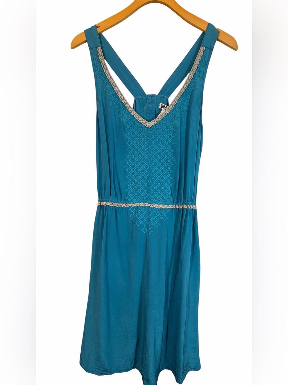 Quiksilver Teal Silk Lace Y2K Dress As Seen On Selena Gomez Size S Indie Sleaze